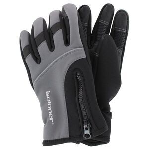 Isotoner Men's Neoprene Winter Glove with Zipper Detail